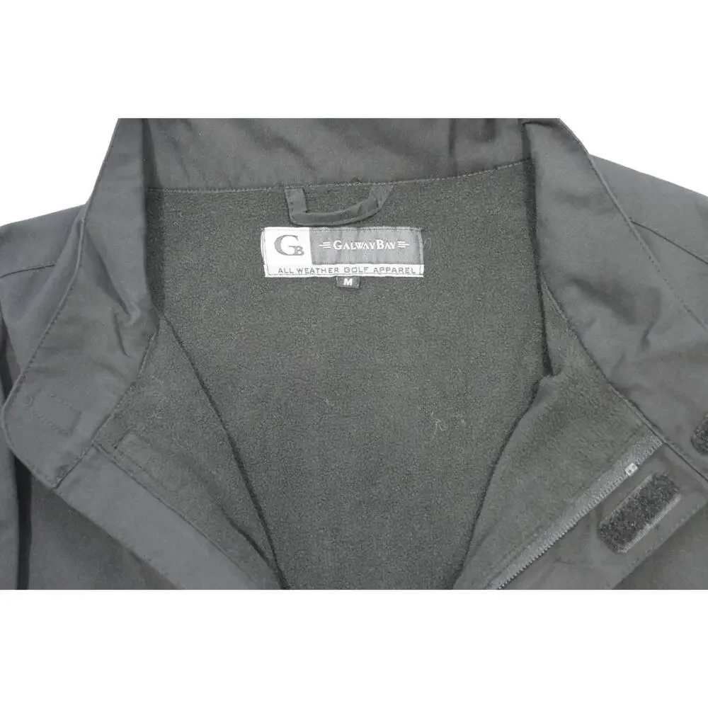 Galway Bay Golf Windbreaker Vest Jacket Full Zip Black‎ Mens Size Medium